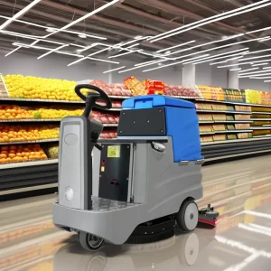 Vol-750 Ride-On Rechargeable 3-in-1 Industrial Commercial Floor Scrubber with Water Absorption, Mopping, and Sweeping