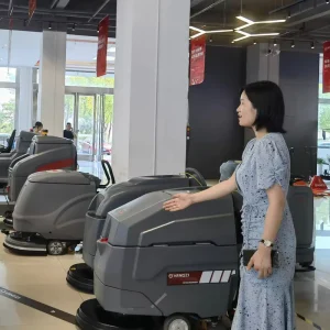Walk-Behind Automatic Floor Scrubber Cleaning Machine for Hotels Supermarkets and Shops