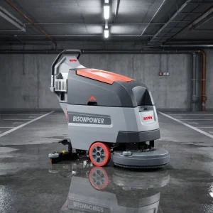Walk-Behind Electric Battery-Powered Floor Scrubber Sweeper for Warehouse and Workshop Cleaning