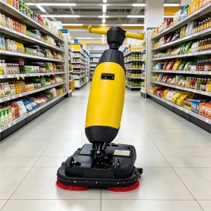Walk-Behind Floor Scrubber Dryer for Warehouse and Factory Floor Maintenance
