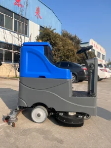 Walk-Behind Floor Scrubber Machine for Narrow Retail Corridors and Elevator Lobbies
