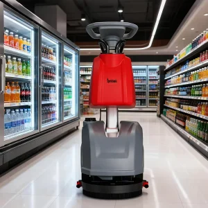 Walk Behind Floor Scrubber Sweeping Machine Office Shopping Mall Factory Workshop Manual Floor Scrubber