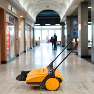 Walk Behind Floor Sweeper Cleaning Fine Dust Warehouse Used Manual Sweeper