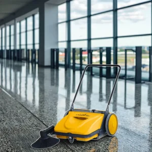 Walk-Behind Floor Sweeper with 70cm Cleaning Width, One Side Brush and One Main Brush