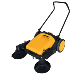 Walk-Behind Manual Cold Water Burnishing Floor Scrubber and Sweeper with Brush for Outdoor Dust and Garbage Cleaning