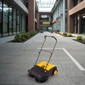 Walk-Behind Manual Floor Sweeper for Yard, Garden, Warehouse, and Road Cleaning