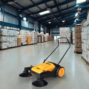 Walk-Behind Manual Outdoor Floor Sweeper with Burnishing Function and 1050 mm Cleaning Width