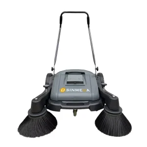 Walk-Behind Outdoor Floor Sweeper Plastic and Metal Construction Handheld Sweeper