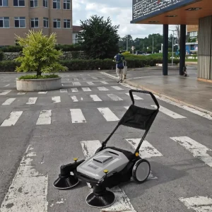 Walk Behind Road Floor Sweeper Broom Concrete Floor Cleaning Machine Manual Floor Sweeper