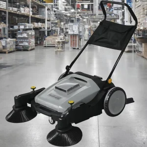 Walk-Behind Rolling Magnetic Sweeper Pickup Floor Push Broom