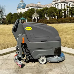 Walking Hand Type Automatic Scrubber BY-RX520 Work Behind Industrial Electric Auto Floor Cleaner