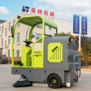 Warehouse Industrial Ride-On Electric Vacuum Floor Sweeper for Streets, Roads, Garages, and Floors
