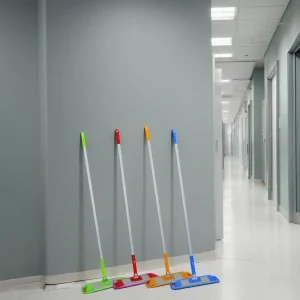 Washable Microfiber Flat Mop with Handle for Floor Cleaning