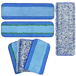 Washable Reusable Aluminum Microfiber Mop Pad Refill Wet/Dry Floor Cleaning Cloth for Hardwood and Hard Surface Floors