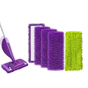 Washable Reusable Rectangular Replacement Mop Pads for Flat Mops, Model YX24-008