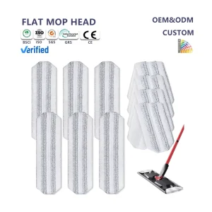 Washable Scrubbing Flat Mop Head Refill for Hardwood Floors Aluminum Replacement