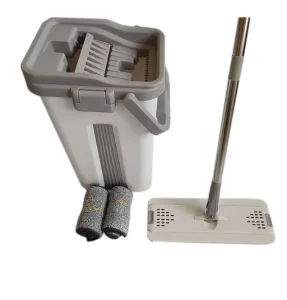 Washable Wet and Dry Microfiber 360° Flat Mop with Bucket