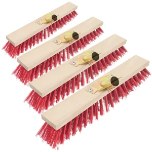 Waterproof Stiff Bristle Wooden Base Floor Brush Large Commercial Outdoor Broom Head
