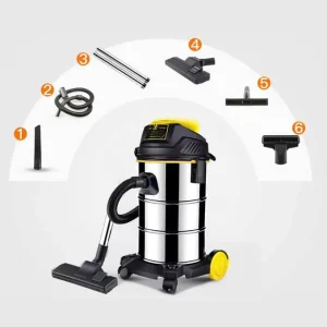 Wet & Dry Canister Large Dust Capacity Metal Drum Blowing and Suction Canister Vacuum Cleaner