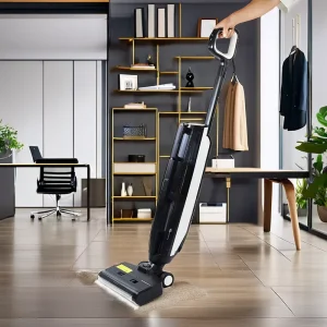 Wet/Dry Cordless Handheld Vertical Floor Vacuum Cleaner with Self-Cleaning System