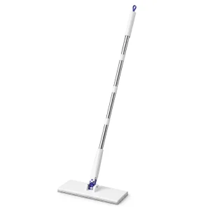 Wet Dry Replaceable Extended-Handle Press-Type Disposable Wipe Mop for Home Floor Cleaning