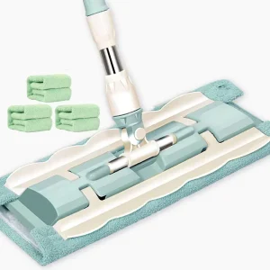 Wet Dry Stainless Steel Flat Dust Mop for Hardwood Laminate Tile Floor Cleaning Microfiber Mop