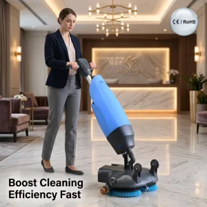 Wet-Dry Walk-Behind Floor Scrubber Vacuum Cleaner with Lithium Battery