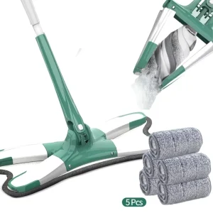 Wet and Dry 360-Degree Rotatable Microfiber Floor Mop