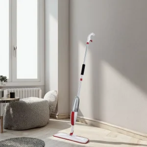 Wet and Dry 360 Rotary Spray Mop with Foldable Handle and Microfiber Flat Head