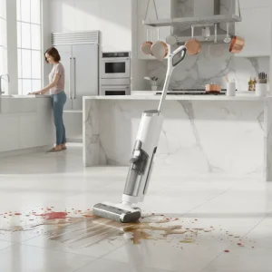 Wet and Dry Cordless Stick Vacuum Cleaner Floor Scrubber Vertical Handheld Cleaning Brush