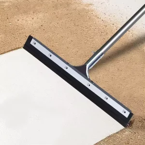 Wet and Dry Floor Squeegee with Telescopic Metal Handle, Silicone Blade, and Alloy Pole for Bathroom