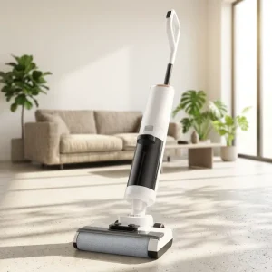 Wet and Dry Floor Vacuum Cleaner 20KPa Suction 180-Degree Lying Flat Floor Washer Mop for Household and Hotel Use