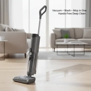 Wet and Dry Floor Vacuum Cleaner with Brushless Motor, Voice Assistant, HEPA Filtration, for Household and Hotel Use
