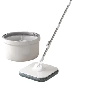 Wet and Dry Microfiber Flat Mop with Hands-Free Bucket