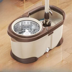 Wet and Dry Microfiber Floor Mop with 360 Spin Bucket Set