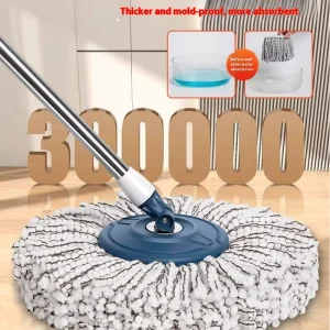 Wet and Dry Microfiber Mop and Bucket Set with 360° Rotating Spin Mop