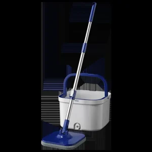 Wet and Dry Rotary Spin Mop with Bucket and Automatic Dehydrating Feature