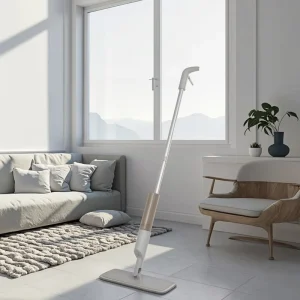 Wet and Dry Spray Mop with 360-Degree Rotation, Sprayer, and Aluminum Pole