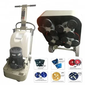 Wet and Dry Walk-Behind Concrete Floor Grinding and Polishing Machine with Vacuum Port for Construction