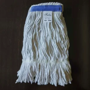 White Eco Friendly Removable Cotton Yarn Wet Mop with Clip Lock Pole for Household Tile Surface