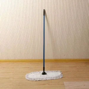 White Flat Cotton Dust Mop with Rectangle Cinch for Home and Office Cleaning
