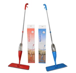 White Rotating Spray Mop with Reusable Microfiber Pads