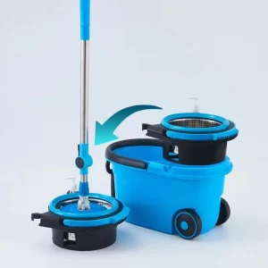 Wholesales Spin Mops for Floor Cleaning With Reusable Microfiber Mop Heads Mop and Bucket With Wringer Set