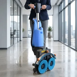 Wireless Commercial Hand-Push Mini Handheld Lithium Battery Powered Floor Scrubber Machine