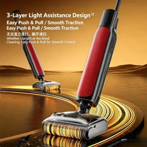 Wireless Self Cleaning Dry & Wet Vacuum Cleaner for Household Hotel and Outdoor Use 2 in 1 180° Flat