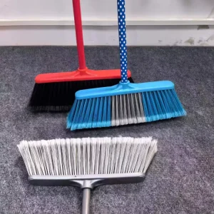 Wooden Broom with Plastic Handle and Dustpan Set