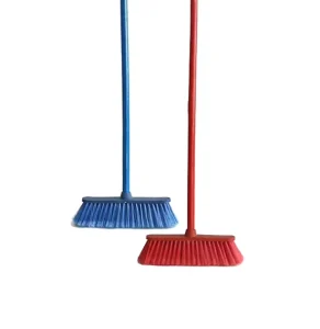 Wooden Broomstick with PP and PET Brush Head for Home and Office Floors