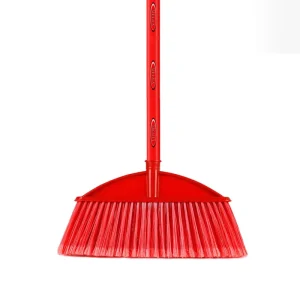 Wooden-Handle Plastic Broom and Dustpan Set for Outdoor Sanitation