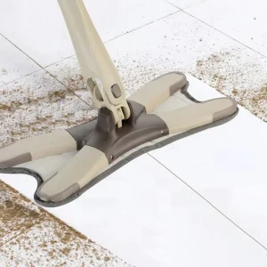 X Floor Cleaning Flat Mop with Microfiber Pad Mop Squeegee Hand Free Self Cleaning Mop