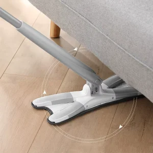X-Type Flat Floor Mop Microfiber Cloth Self-Wringing Mop Steel Pole Hands-Free Floor Mop